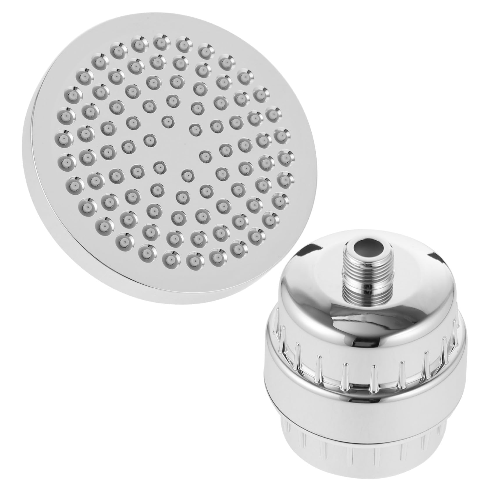 KOMBIUDA Filtro de Cabezal de Ducha y Rotación de 360 Grados Suavizador de Agua Dura, 15 Niveles de Filtración Múltiple para Baño y Cómodo