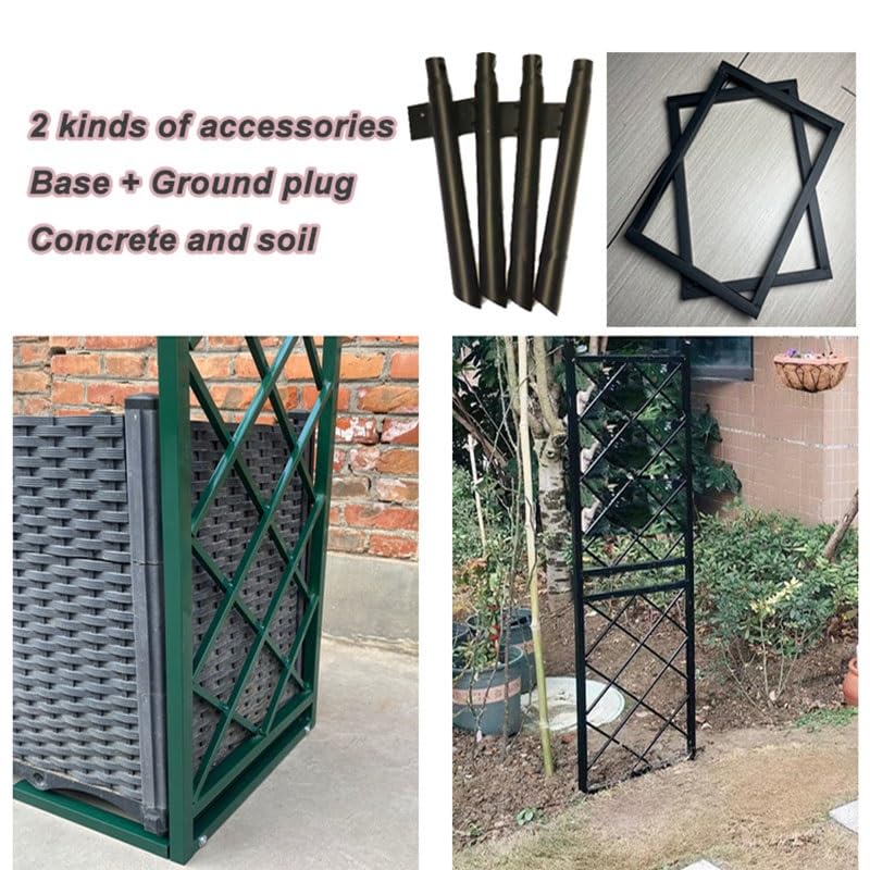 Pergola da giardino Arco in metallo per piante rampicanti vite con basi 140 180 200 220 240 260 280 310 330 350 370cm (Color : Nero, Size : 240cm x 250cm)