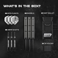 KOTO Kight Darts 80% Volfrám Fekete-Ezüst 3 Hegyű Szett 4