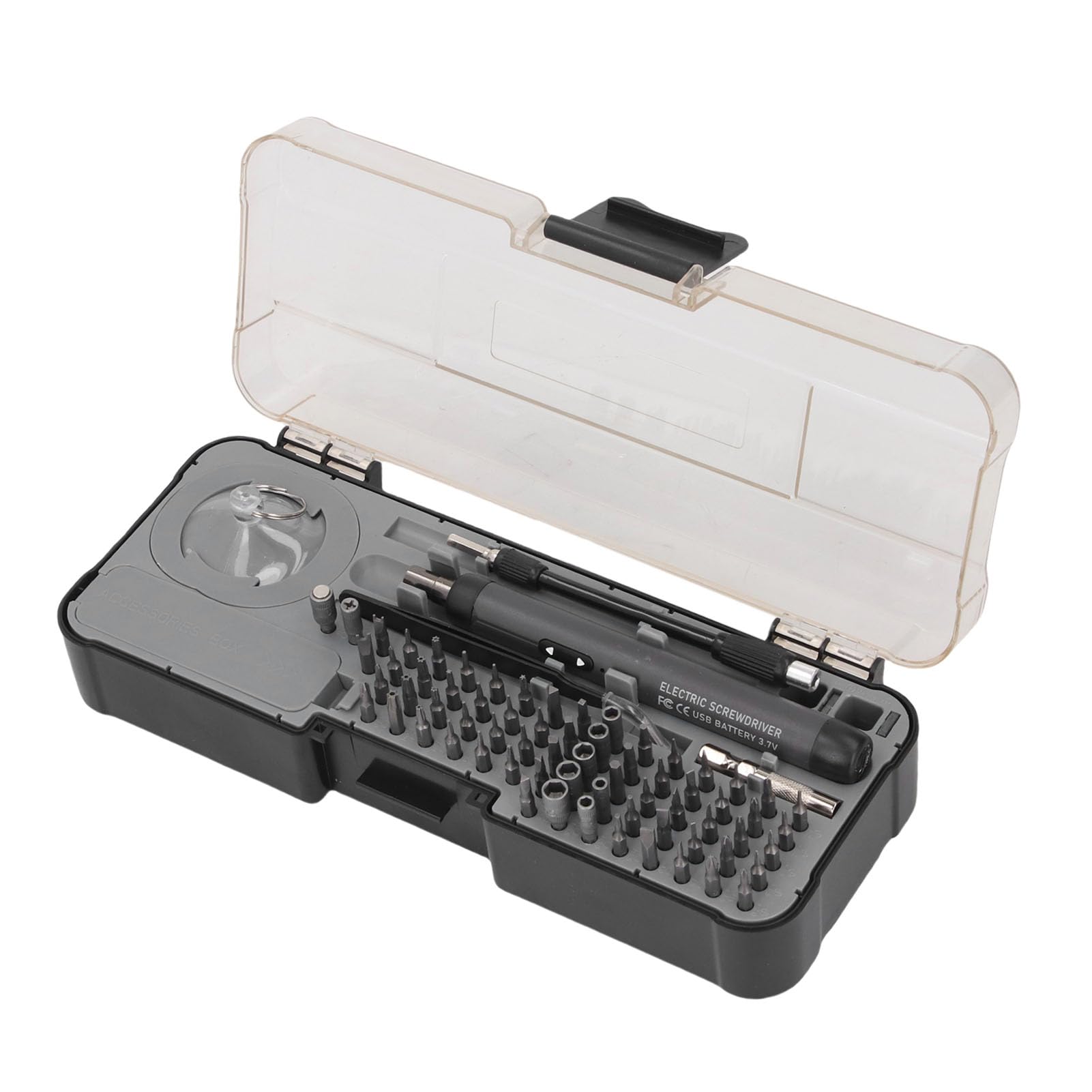 Set di cacciaviti elettrici 88 in 1 Kit di cacciaviti di precisione ricaricabili senza fili da 110 giri/min con torsione regolabile per dispositivi elettronici PC
