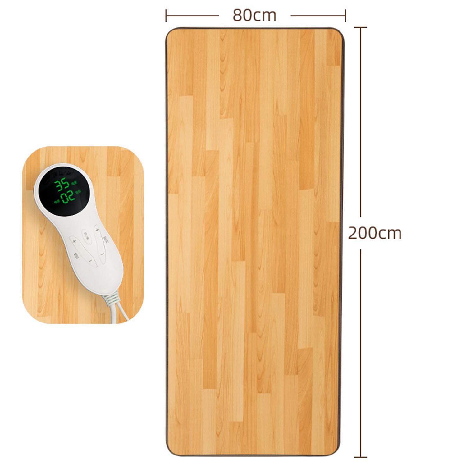 Tappetino scaldapiedi elettrico riscaldato 80x200 cm, tappetino da yoga con temperatura regolabile, coperta riscaldante per dita dei piedi a riscaldamento rapido per casa e ufficio, comfort accog