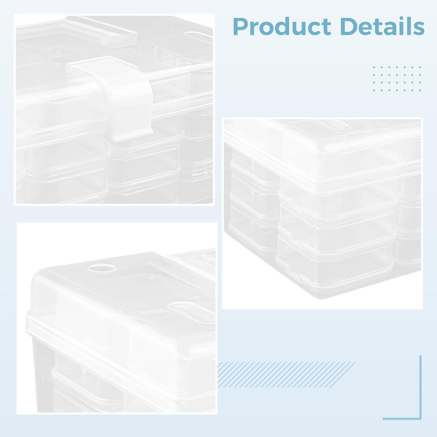 Removable Dividers, 32 Compartment Pcs Bead Organizer Box For Making Jewelry, Storage Transparent Plastic Box, Duty-Heavy, Waterproof And Dust, Great For Small Parts, Beads And Crafts