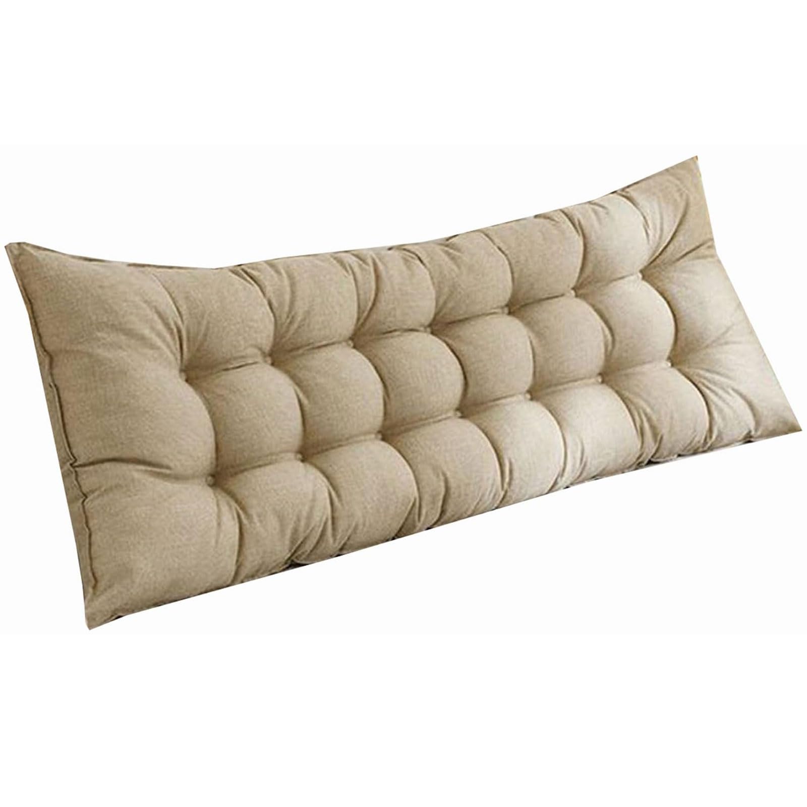 Almohada lumbar multifuncional para cama, cojín ergonómico de apoyo para la espalda para leer y relajarse, perfecto para cama, sofá, cabecero y sillón (110 x 50 x 10 cm, luz)