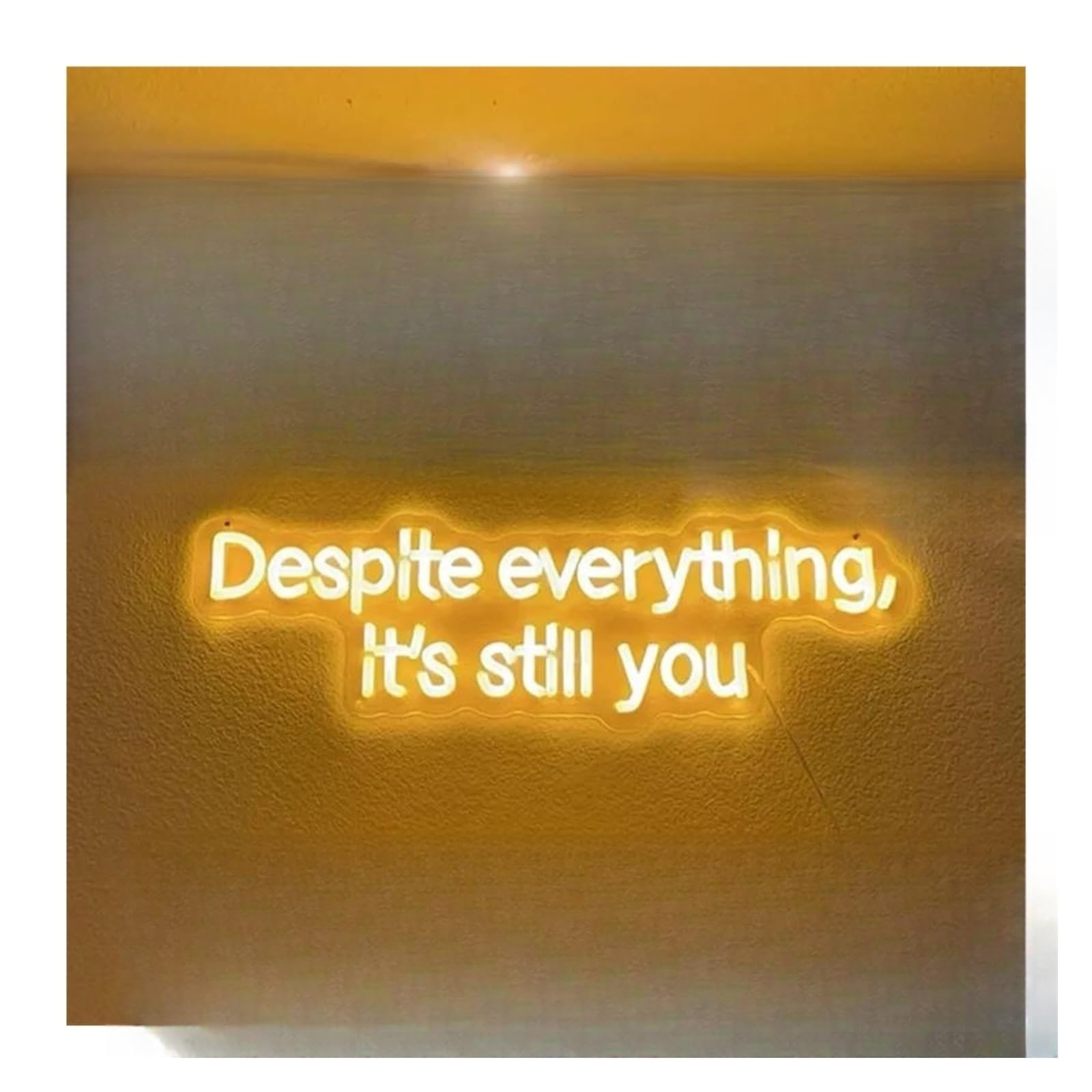 SHOUXI Sign Lamp Despite Everything, It's Still You Game Quote Neon Light Sign for Gamer Lover, Room Wall Decor 50cm(Orange)