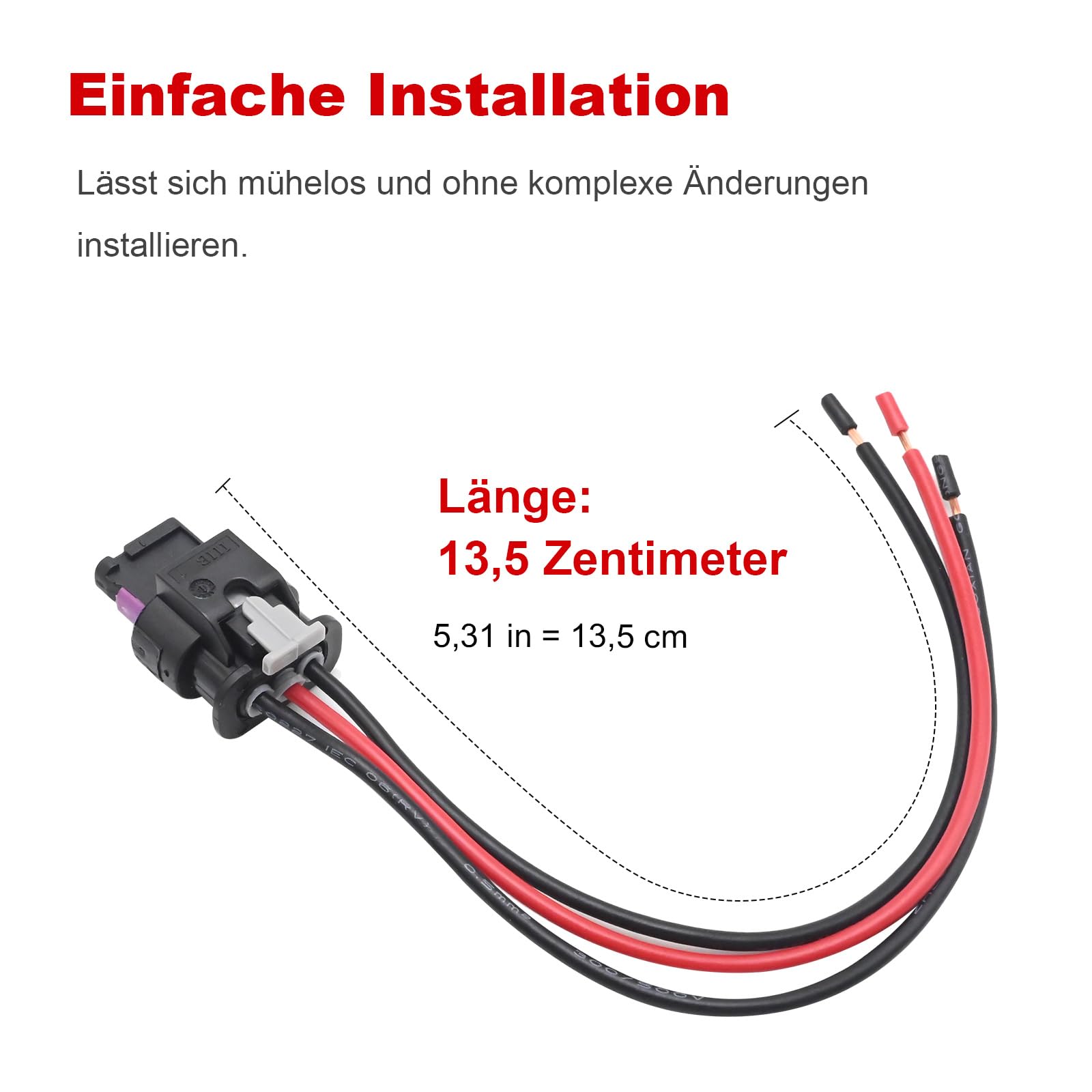2 sztuki 3-biegunowy czujnik parkowania wtyczka 4F0973703 4H0973703, zamiennik wtyczki pigtail wiązka przewodów adapter 13,5 cm, zamiennik do Skoda Fabia 2010-2013, zamiennik 4H0973703