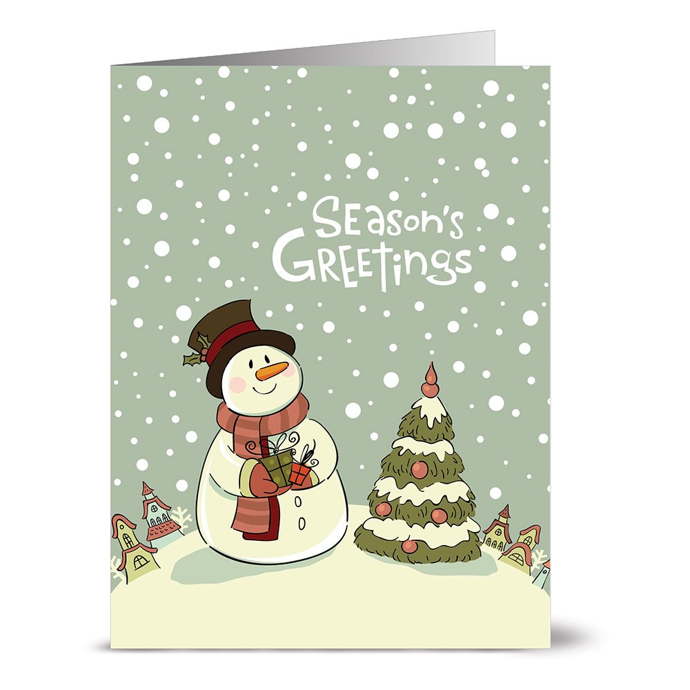 amazon-com-note-card-cafe-christmas-card-assortment-with-white-envelopes-24-pack-snowman-greetings-blank-inside-glossy-finish-set-for-holidays-winter-gifts-presents-secret-santa-work-parties-office-products