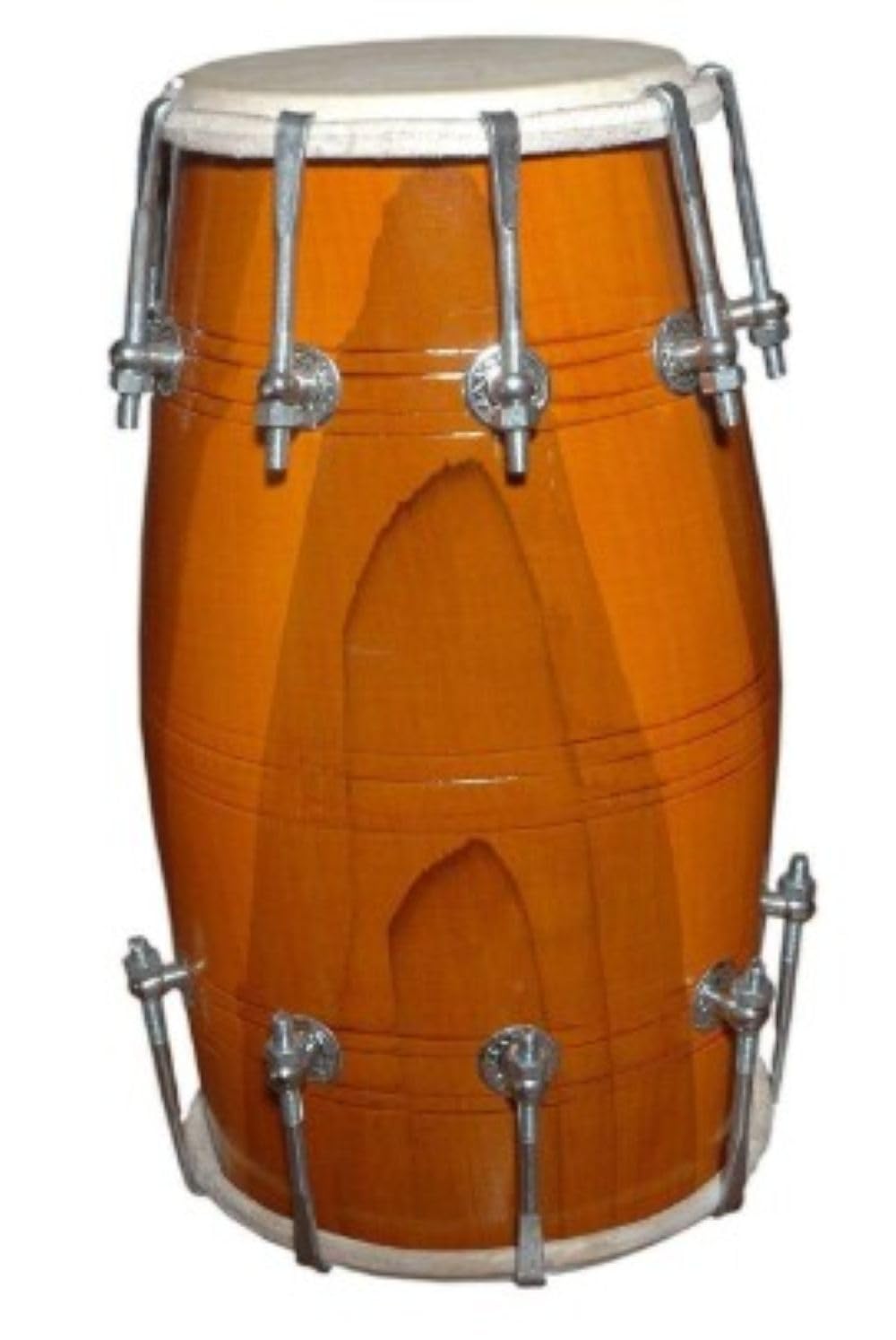 Instrument de musique folk indien fait à la main en bois Dholak Écrous N Bolt
