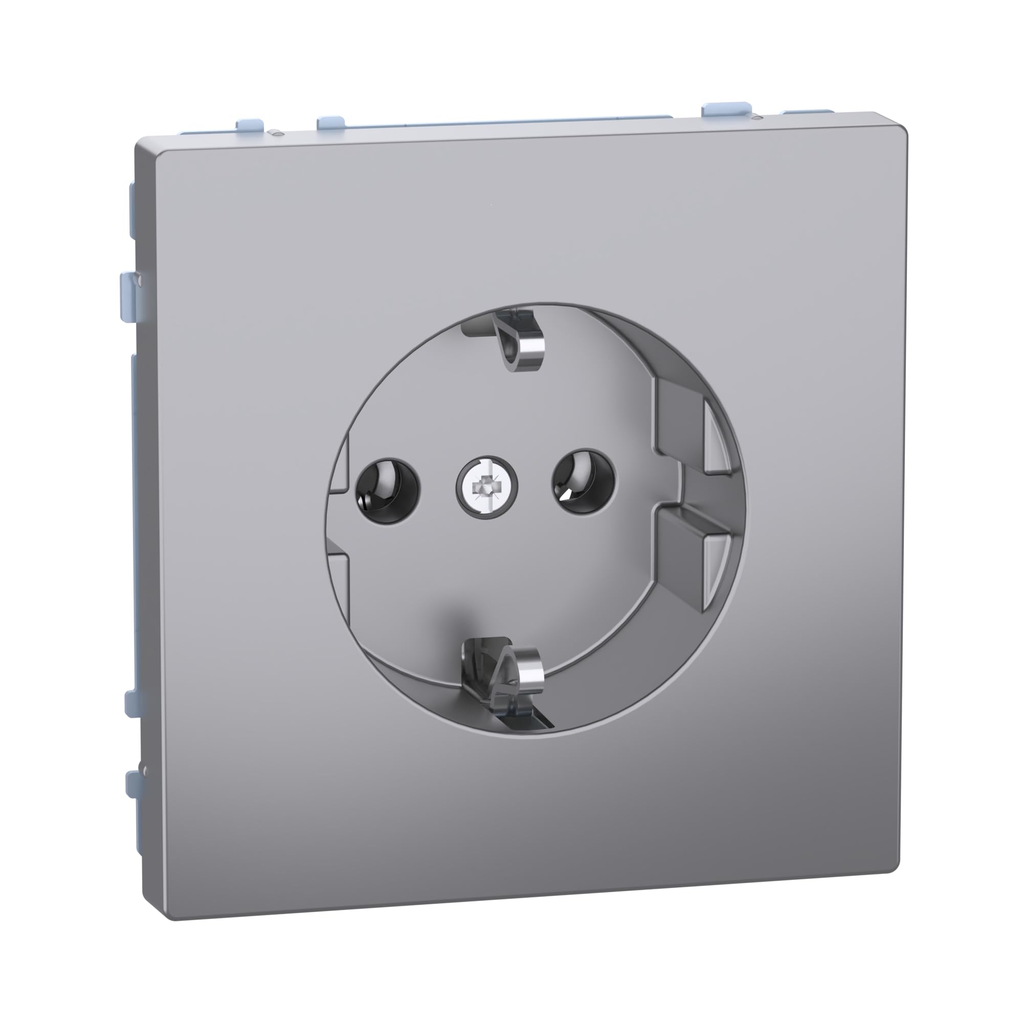 Schneider Electric Merten MEG2301-6036 Schuko Socket, Plug-In Terminals, Protective Contact Socket, System Design, Stainless Steel, Made in Germany