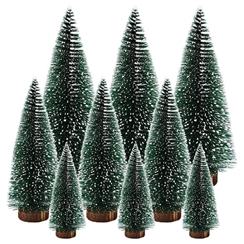 Weihnachtsbaum Klein Deko - 9er Set Mini Tannenbaum in 3 Größen mit...