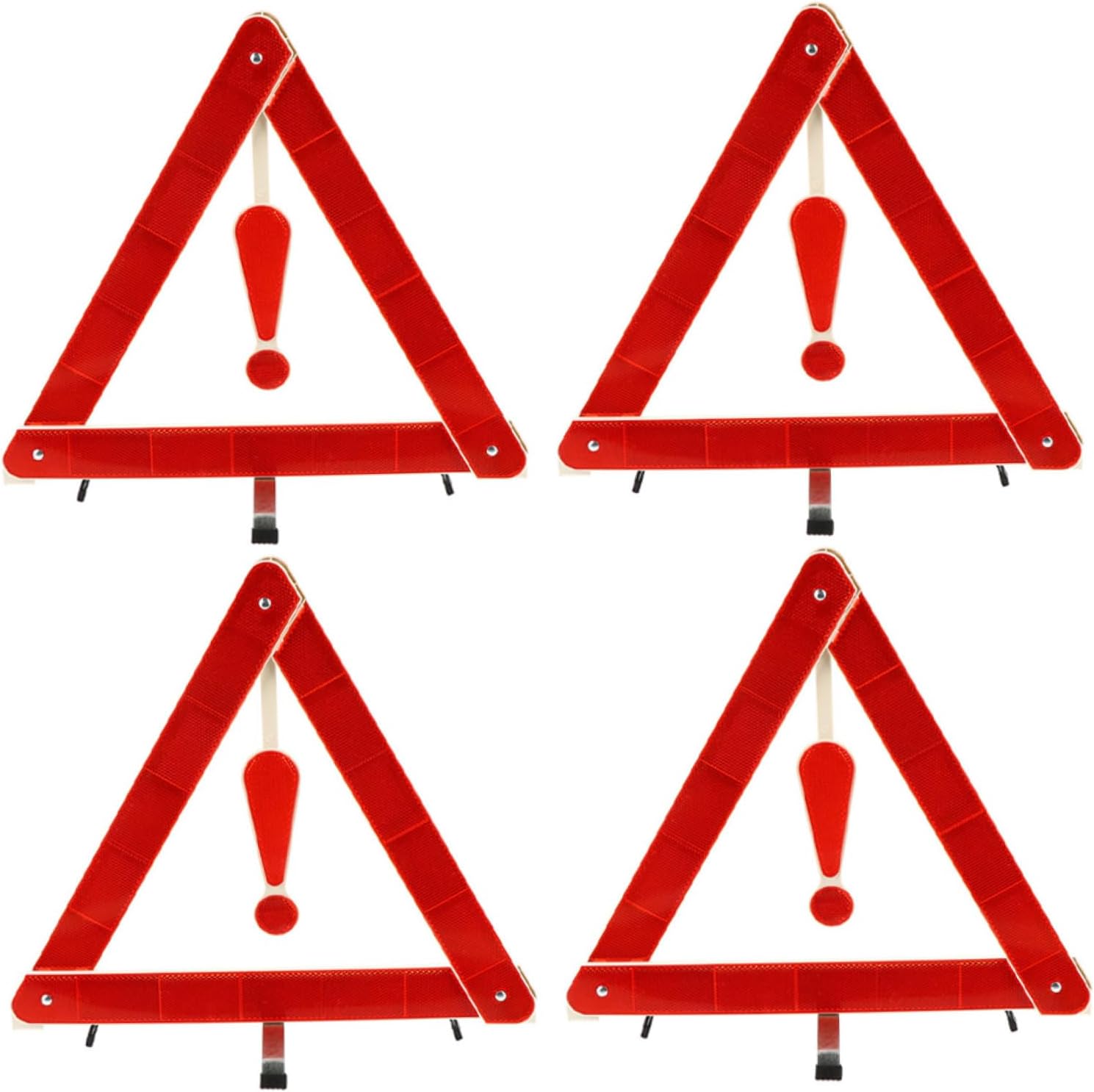 MAGICLULU 4Pcs Car Warning Triangle Safety Kit Reflective Emergency Road Sign for Vehicles Portable Folding Triangles Storage Case for Roadside Assistance