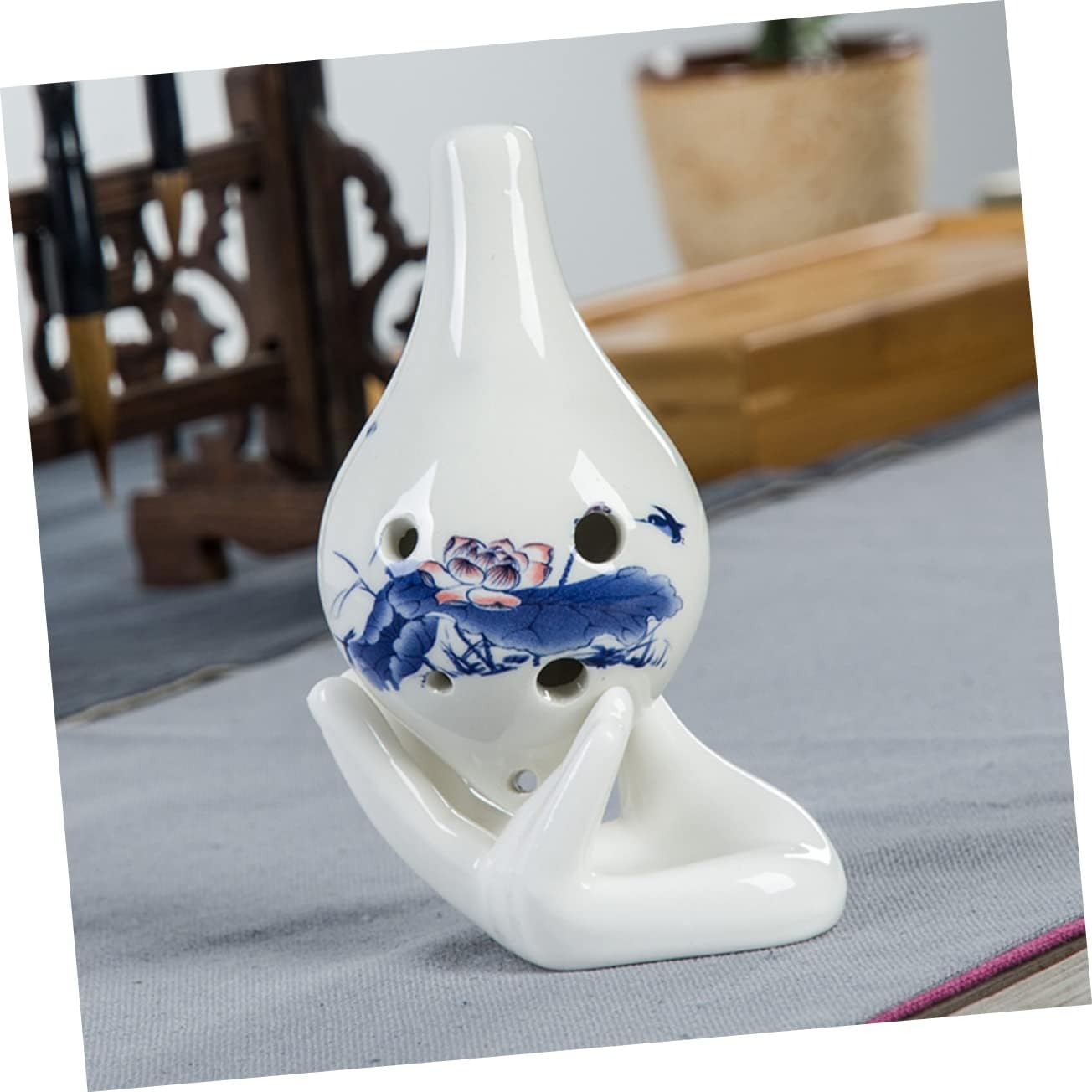 Toyvian 5pcs Guanyin Hand Ceramic Tea Strainer Bases Elegant Tea Filter Holders for Home and Shop Decoration for Loose Leaf and Infusion