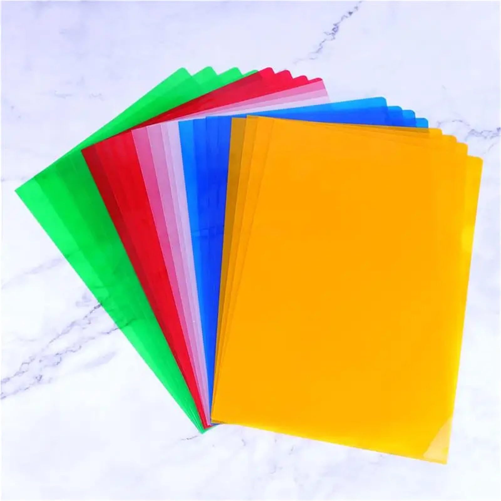 Przezroczysty folder z tworzywa sztucznego, 40 szt. Torba do przechowywania dokumentów Przezroczysta plastikowa teczka na dokumenty dla biur i(Random)