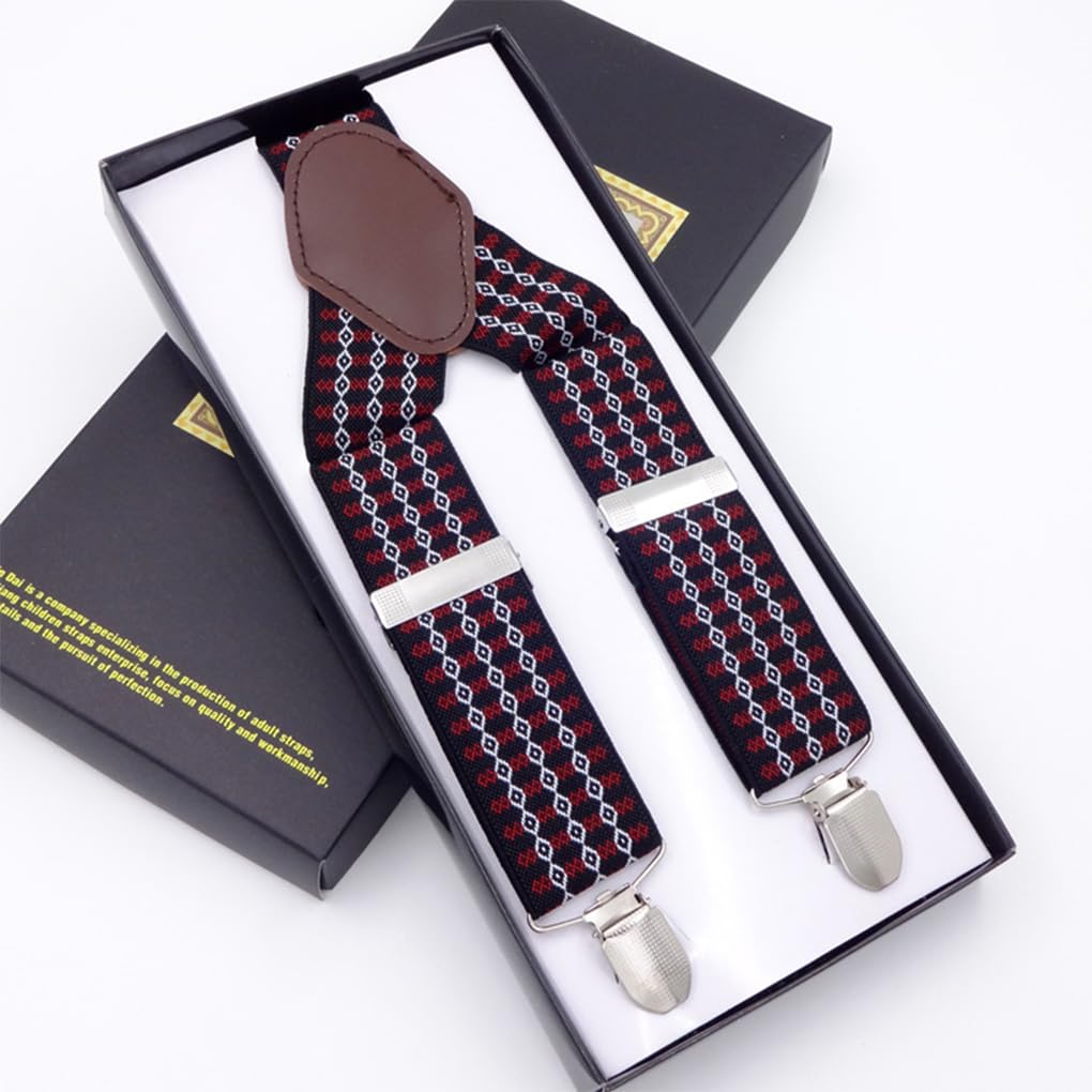 Tirantes con clips para hombre, decoración universal y elegante, bandas elásticas para pantalones, accesorio de ropa, estilo 3