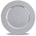 Fantastic:)™ Round 13 Inch Plastic Charger Plates with Eletroplating Finish (6, Hammer Silver)