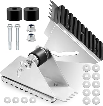Ladder Feet Replacement - 2 Pack Aluminum Anti-Skid Shoe Kit for Extension Ladders, Anti-Slip Foot Pads Fits Ladders Feet & Step Ladder Safety Shoe Parts Black