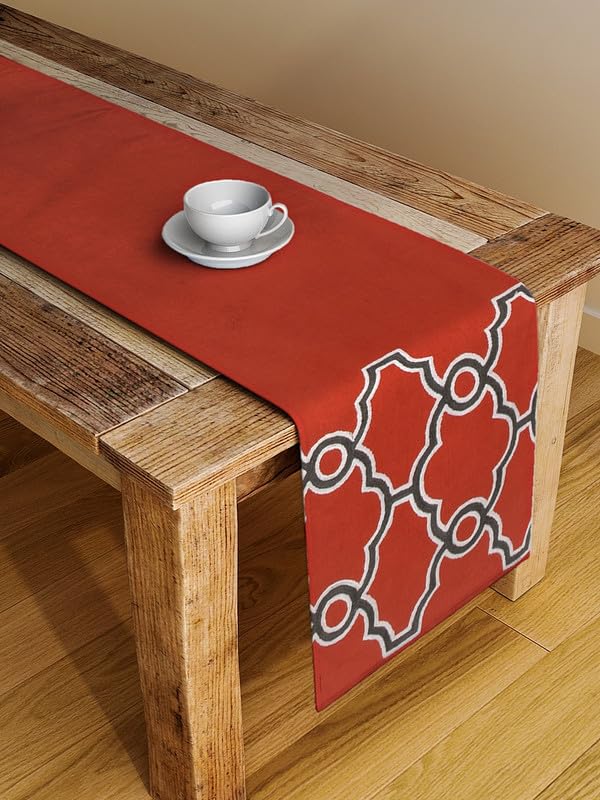 Image of Blanc 9 Tracery 4 /6 Seater Home & Kitchen Pure Cotton Table Runner|(33x182) cm