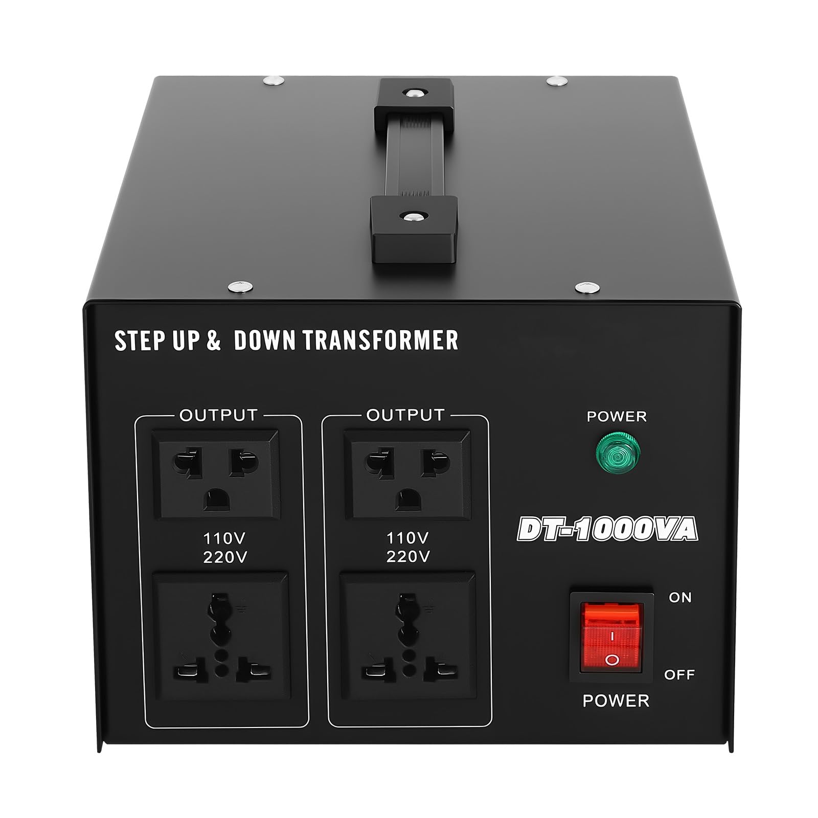 Przetwornica napięcia, transformator 220 V na 110 V, 800 W, 1 kVA, zabezpieczenie przed przeciążeniem, konwertery, 4 wtyczki konwertujące, odpowiedni do urządzeń gospodarstwa domowego