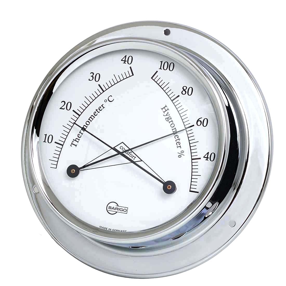 Barigo 983cr Tempo Thermometer Hygrometer Chrom 110mm
