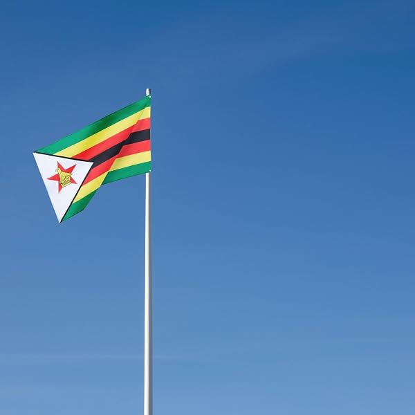 Runesol Zimbabwe Flag, 91x152cm, 3ft x 5ft, 4 Grommets, Zimbabwe Unity Day, Eyelet In Every Corner, Premium Flag, Inside, Outside, Vivid Colours, Workers Day - 5