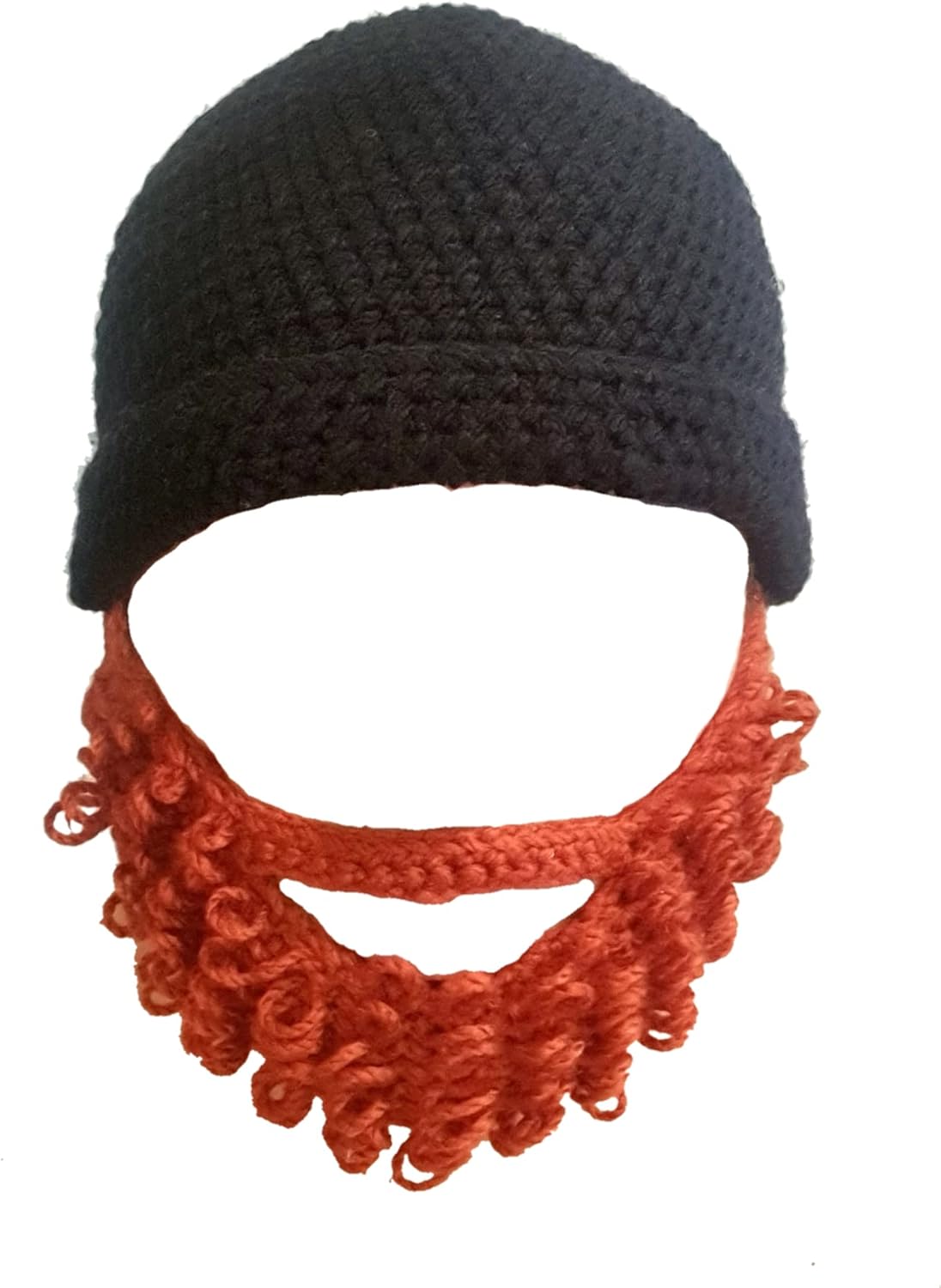 ALKIMIA INC Handmade Knitted Hat Beanie with Removable Red Beard