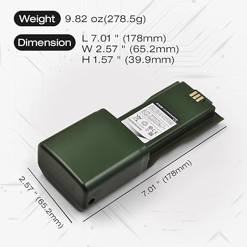 Miniatura 3 de ROWSHEP Paquete de 2 baterías de iones de litio BL-152 de 3.7 V 12 Ah de gran capacidad de repuesto para Walkie Talkie táctico Baofeng AR-152 con