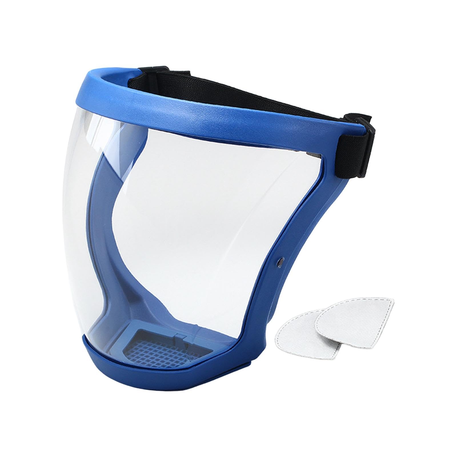 MERISHOPP® Full Face Shield Grinding Face Shield for Cutting Construction Weeds Whacking Blue and Clear