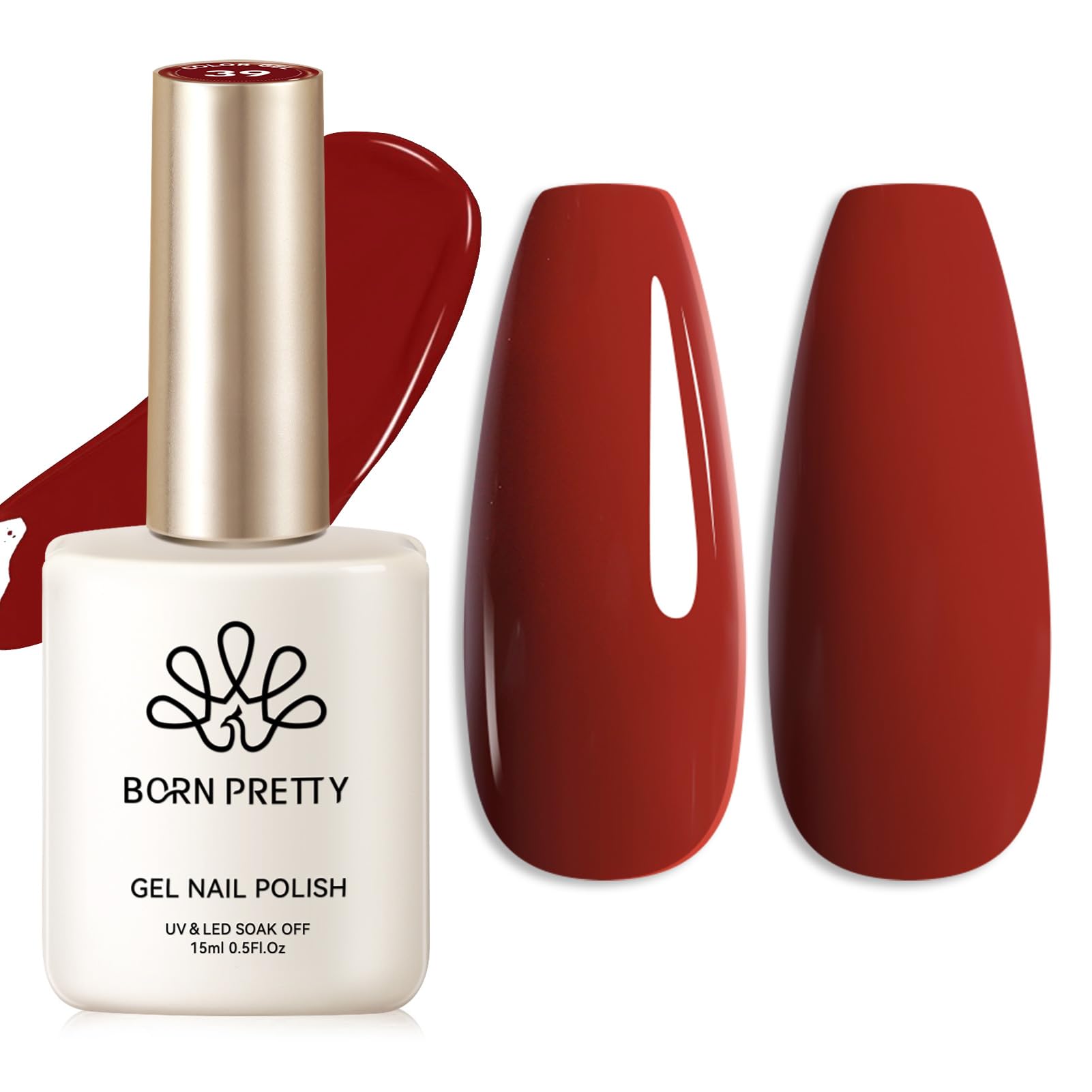 Born Pretty Dark Red Gel Nail Polish Fall Winter Burgundy Wine Red Nail Art Design Manicure Salon DIY