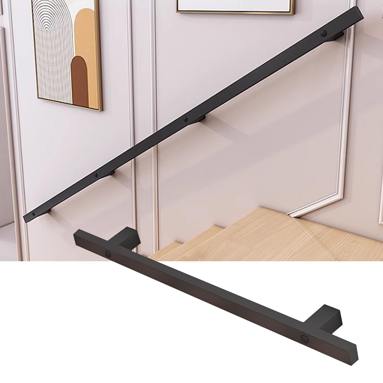 Rampe d'escalier moderne en métal noble pour couloir et loft