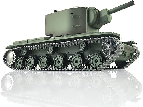 Miniatura 2 de Edición mejorada 116 Henglong TK7.0 Soviética KV-2 RC Tank Gigant 3949 Metal Tracks Drive Wheels Recoil BB Airsoft Sound Smoke Effect