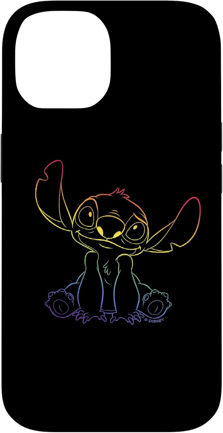 Disney Lilo & Stitch Rainbow Gradient Stitch Case for iPhone 16 Pro Max