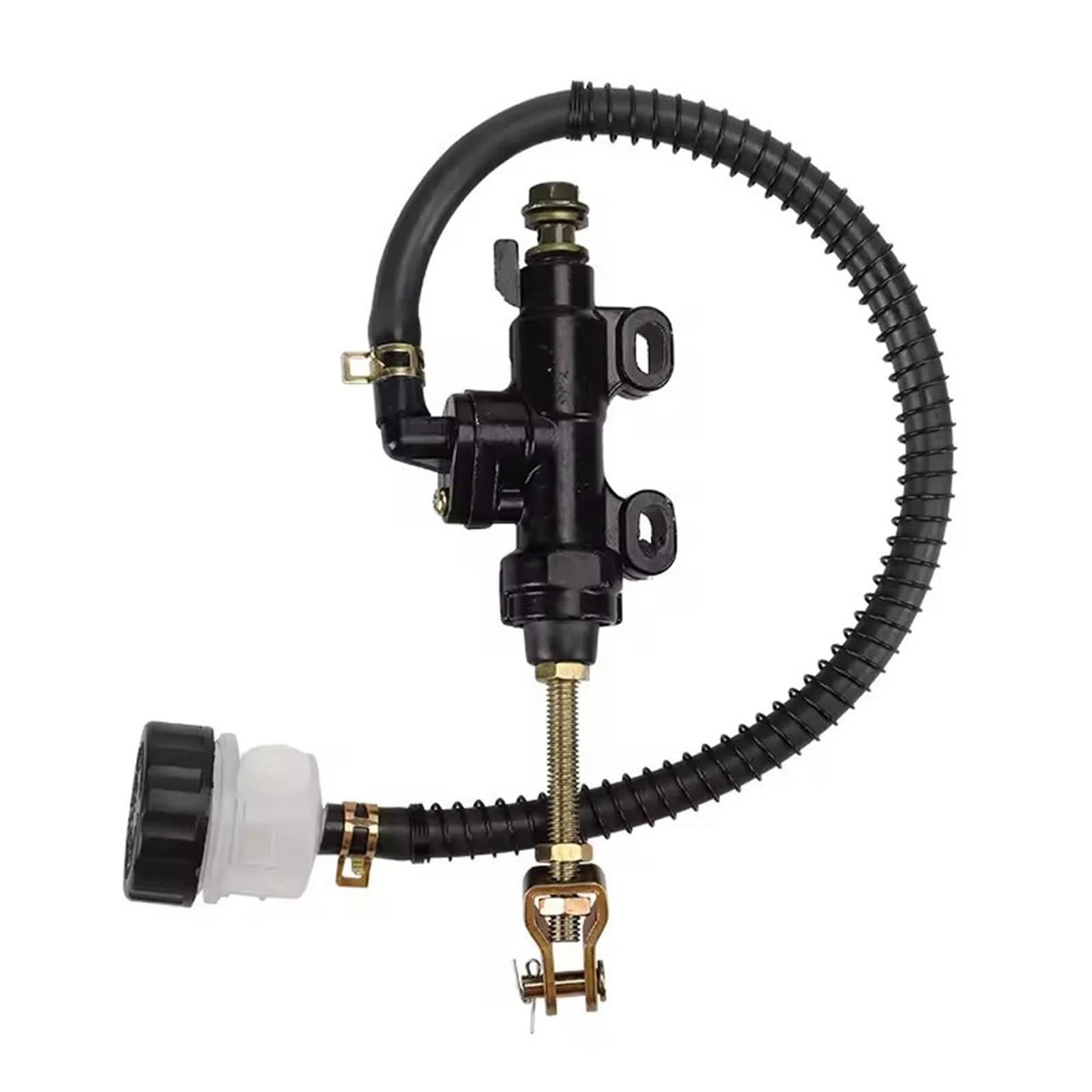 PMAGSYQ Fit for Suzuki Universal Motorcycle Rear Brake Pump Foot Hydraulic Refit Master Cylinder(Black)