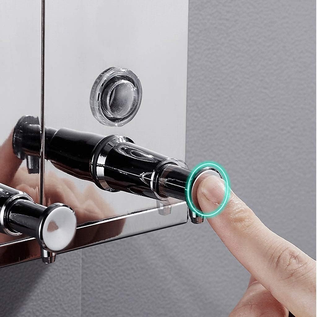 Shower Dispenser Soap Dispenser Soap Dispenser for Bathroom Black and Silver Shower Dispenser 304 Stainless Steel Leakproof Soap Pump for Kitchen Restaurant Liquid Soap Dispen,Double Black