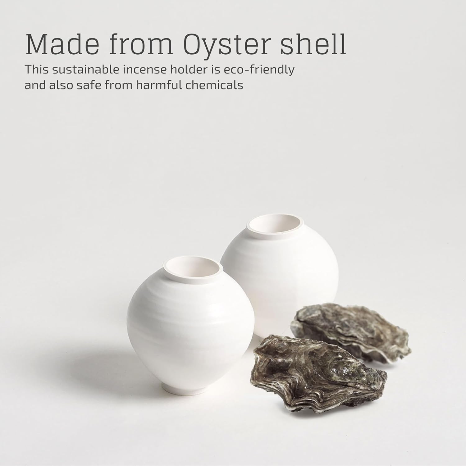 Korean Moon Jar Incense Holder Premium Gift Set – Upcycled Oyster Shell Stick Holder, Luxury Korean Heritage Cultural Gift for VIPs & Foreign Guests - Image 3