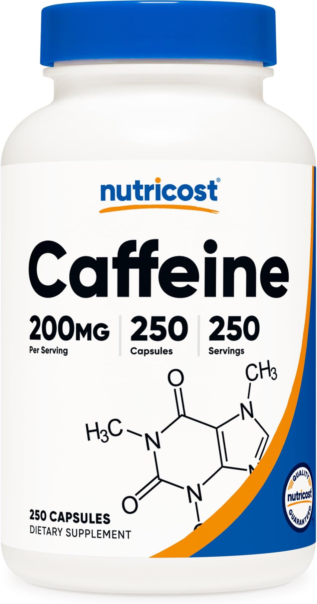 Caffeine Pills, 200mg Per Serving (250 Caps)