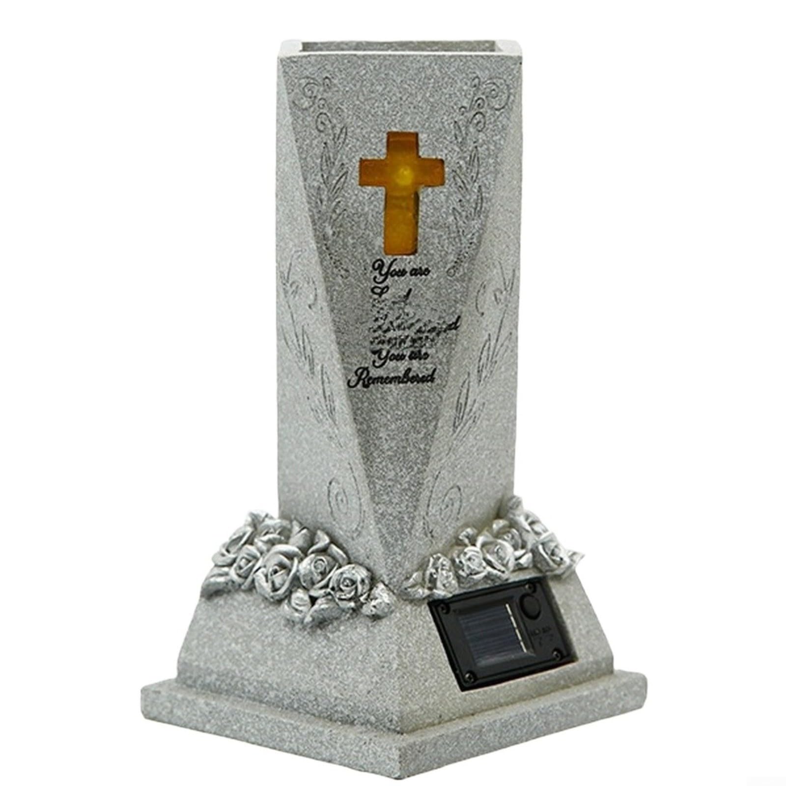 Vase de cimetière en résine résistante, jardinière funéraire ornements anges