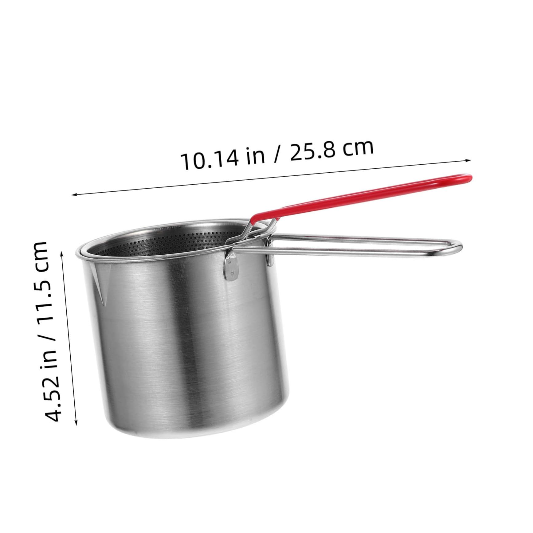 PRETYZOOM Fry Pan Fryer Kitchen Deep Frying Oil Pot Frying Pot Chicken Wings Pot Seafood Frying Basket Cooking Chicken Wings Deep Frying Pan Deep Frying Chicken Wings Silver Stainless Steel