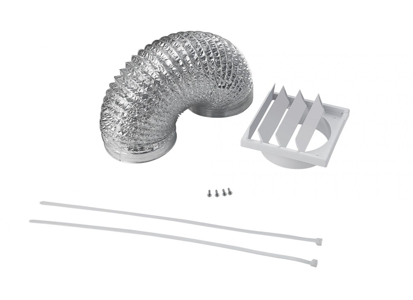 Cookology 15cm Universal Ducting Kit for Kitchen Extractor Fans & Cooker Hoods - 150mm x 1 Metre Flexible Hose & Outside Wall Vent