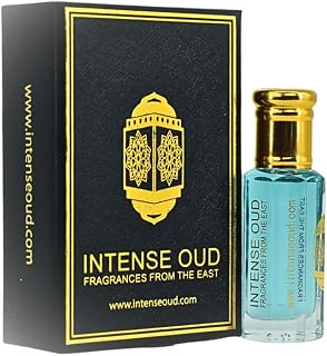 INTENSE OUD Crys Water Arabian Perfume Oil for Women, Long Lasting Alcohol-Free Concentrated Fragrance, 12ml (0.40 oz) in Black Gift Box, Melon & Vanilla Notes