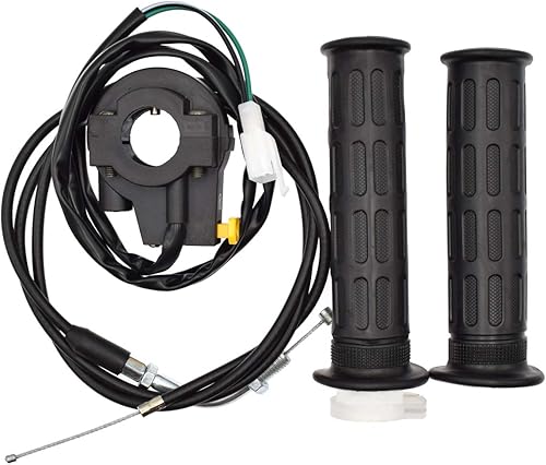 Miniatura 9 de Empuñaduras de mango de acelerador giratorio y conjunto de cable de 50 pulgadas con interruptor de apagado para manillar de 78 pulgadas 0.866 in