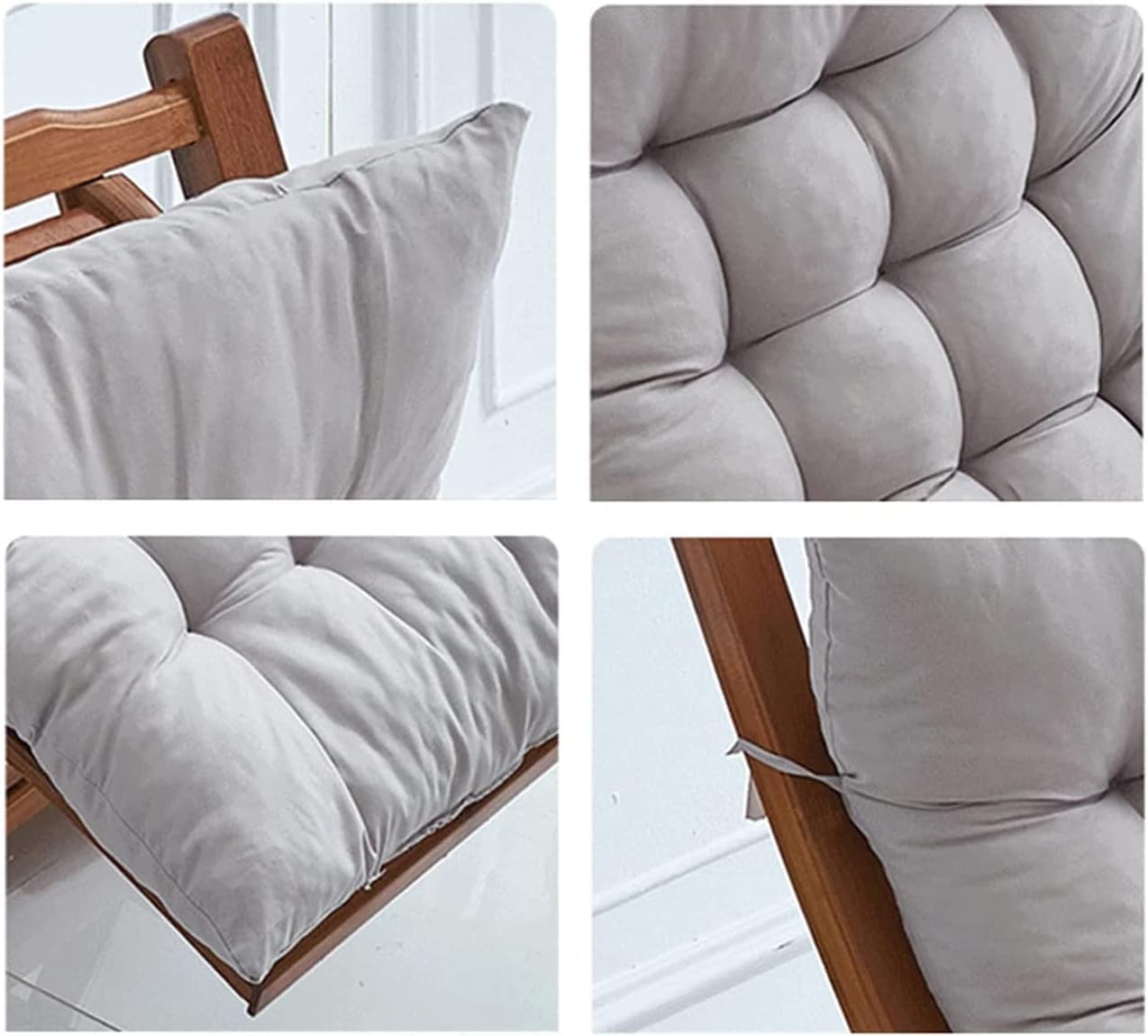 長座布団 大判ロングクッション 厚さ8cmのガーデンベンチクッション 2/3人掛け 屋内屋外用 コットン製ソフトベンチシートクッショ