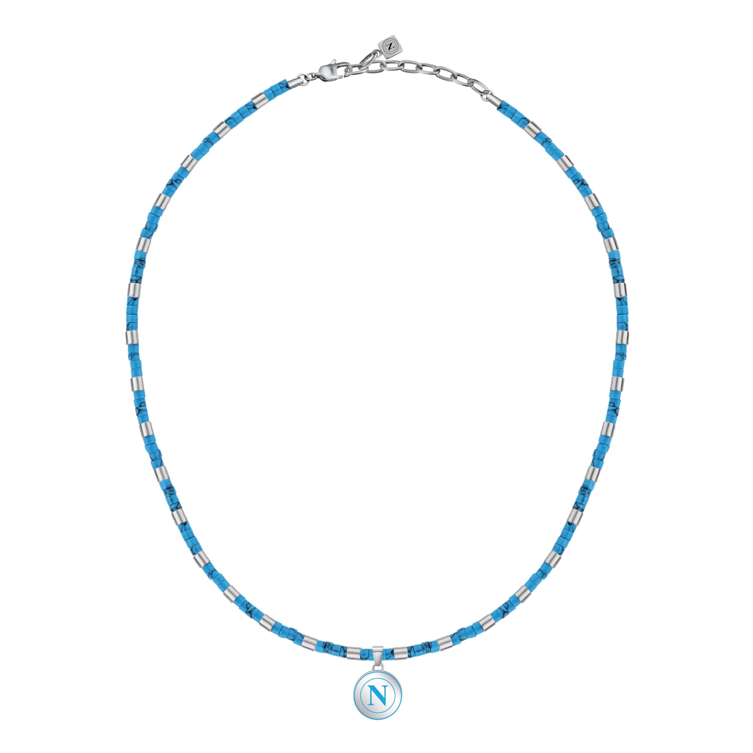 Clondo Collana Uomo Donna SSC Napoli in Acciaio Inossidabile – Prodotto Ufficiale Calcio – Gioiello con Logo SSCN – Idea Regalo Elegante per Tifosi Azzurri – Ragazzo e Ragazza