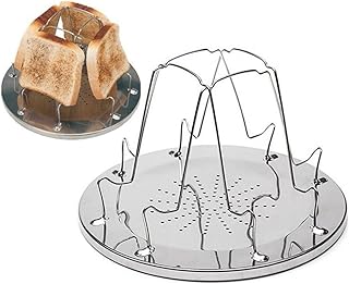 Beelooom 4 tranches de camping pour pain, grille-pain, cuisinière à gaz, grille-pain, grille-pain, grille-pain, grille-pain, grille-