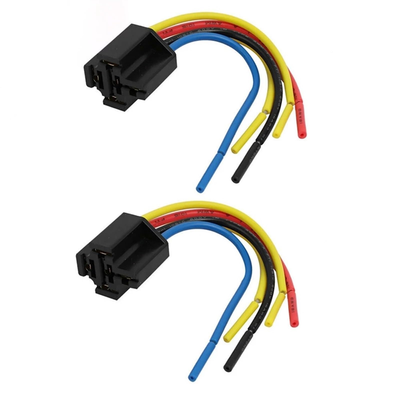 Relé automotriz de 40A con arnés protector de 5 cables para evitar sobrecargas 4