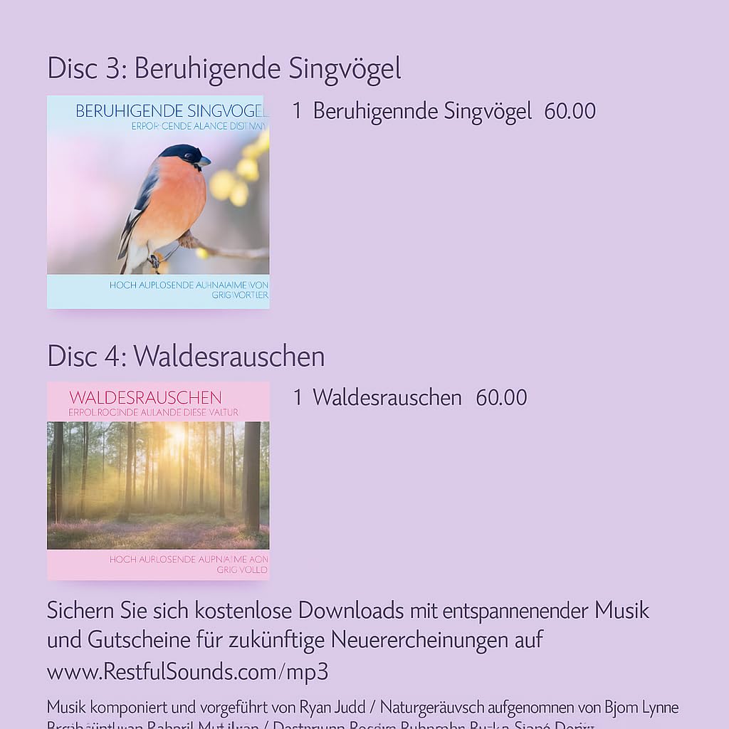Tiefenentspannung – 4-Alben-Set mit Naturklängen – Für Meditation, Entspannung und Schlaf – Das perfekte weiße Rauschen der Natur