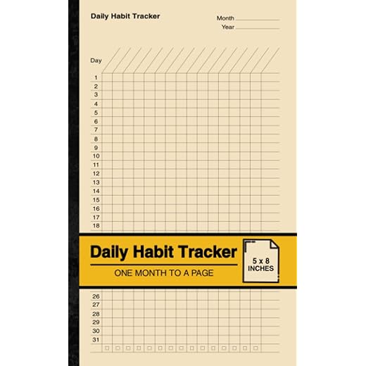 Simple Undated Daily Habit Tracker Notebook