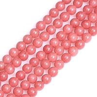 Vista 93 de JOE FOREMAN Cuentas redondas de piedra natural de jade rosa de 0.315 pulgadas para hacer joyas, cuentas de 15 pulgadas, piedras semipreciosas