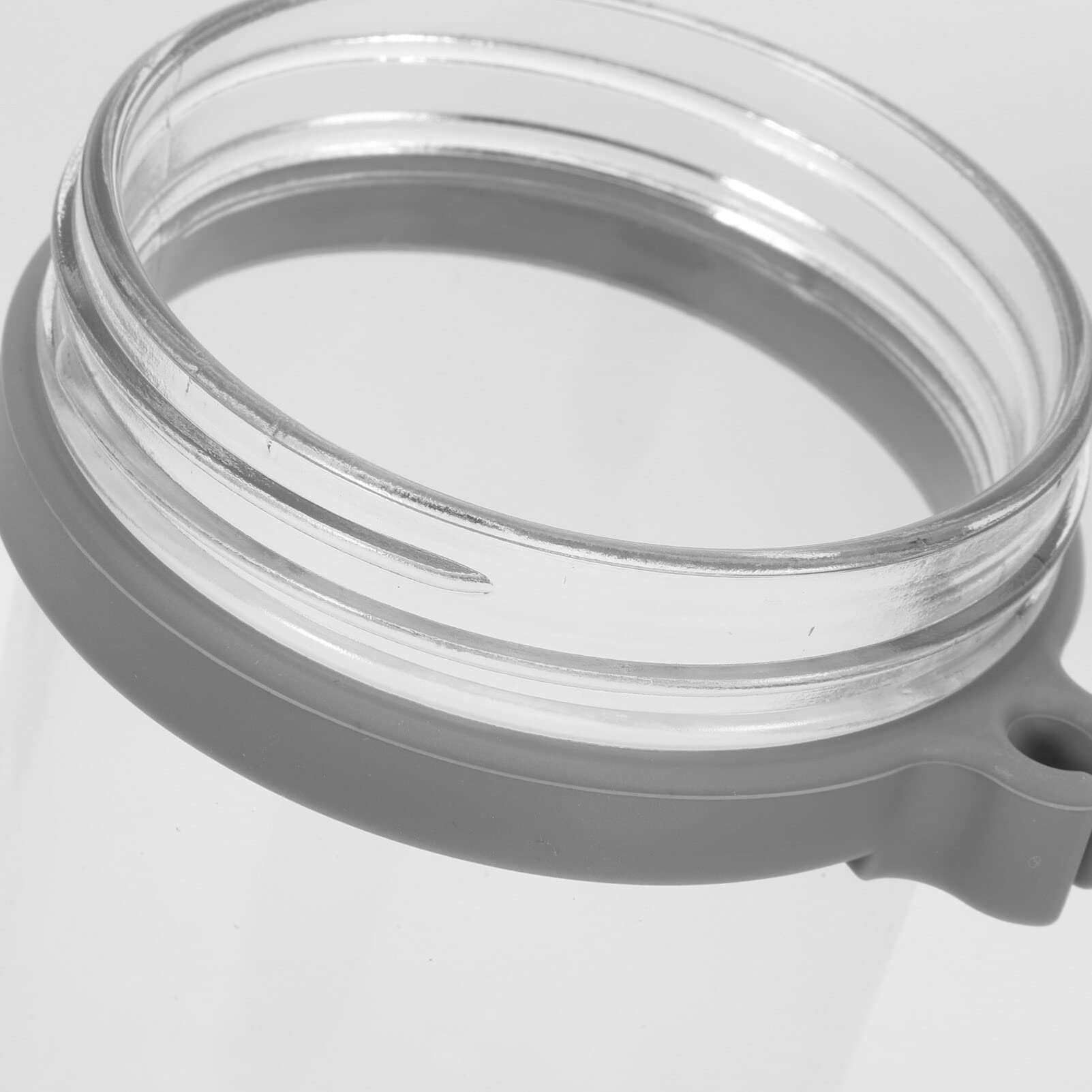UPKOCH 2 Stück Praktischer Müslibecher aus Glas 600ml mit Löffeln | Deckel aus Kunststoff, Rutschfestes Design, Tragbar für Unterwegs, Haferflockengläser mit Deckel