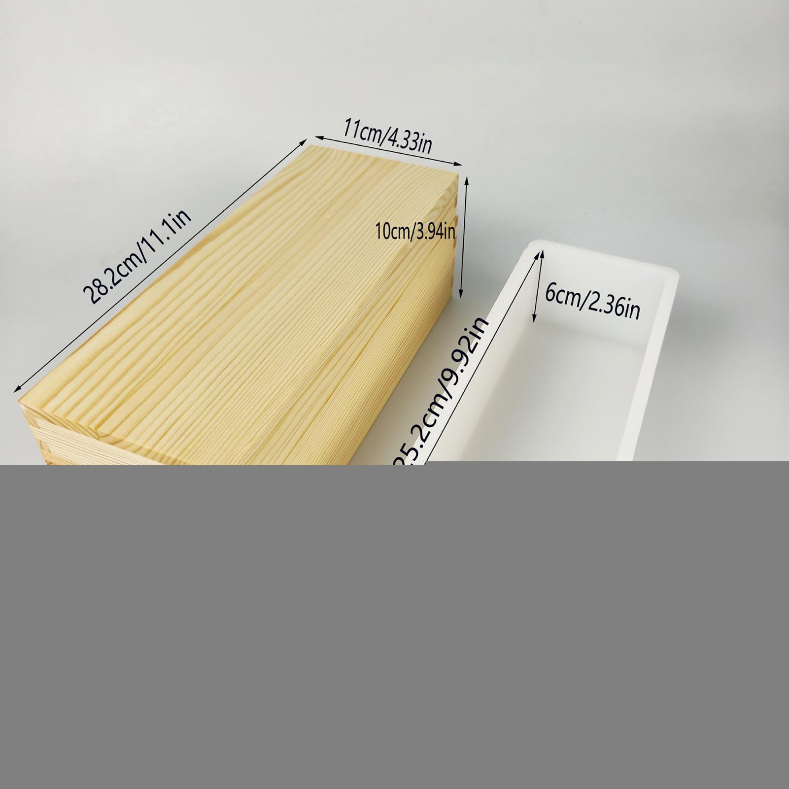 Stampo per Sapone a Panetto, Stampo in Silicone Per La Creazione di Saponi, Grande Artigianale 1300ml Per Cioccolatini Torte Budini Fatti A Mano