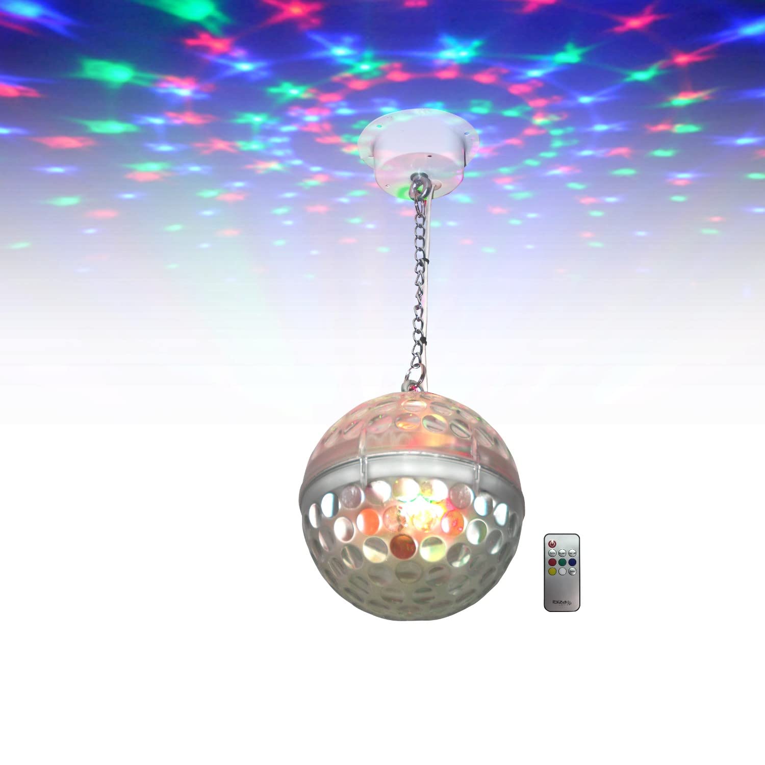 Juego de canciones para niños LTC KARAOKE-STAR2MKII – Bluetooth USB SD 100 W 2 altavoces 2 micrófonos 1 amplificador – Bola disco LED RGB regalo noche fiesta música