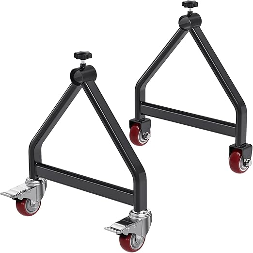 Wire Spool Rack, Portable Cable Caddy, Swivel Caster Wheels with Brake, Steel Fully Welded Wire Rack Dispenser for up to 28" Diameter Spools, 220 lbs Capacity, Black